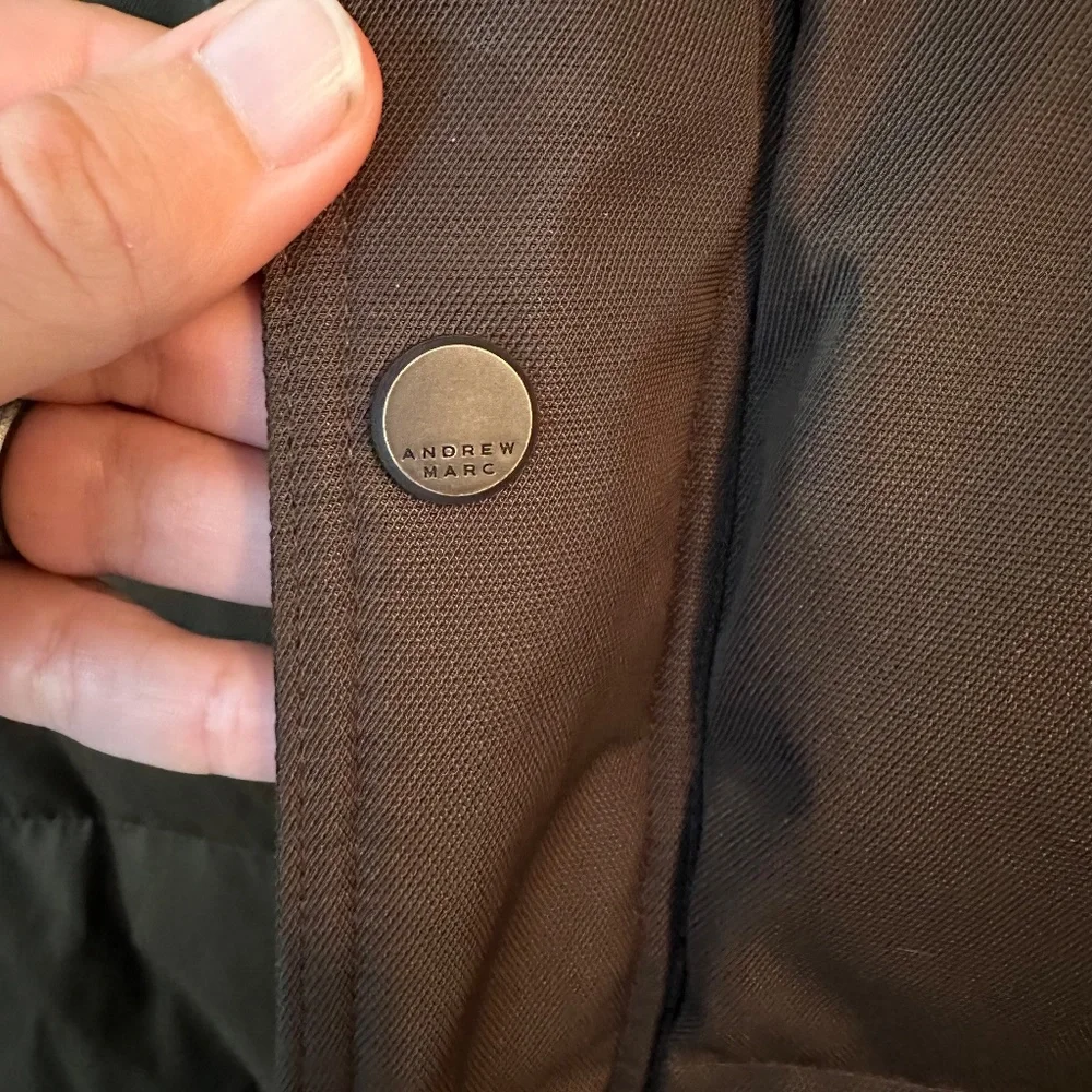 NWT Andrew Marc Ainsworth Leather Trimmed Puffer Jacket - Picture 11 of 13